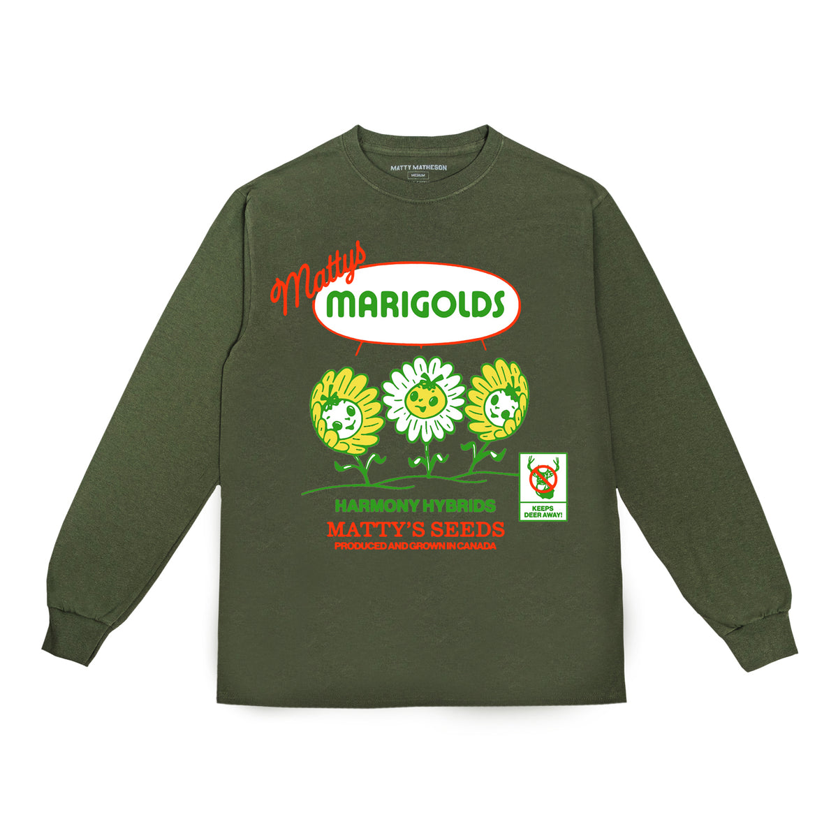 Matty's Seeds Long Sleeve Olive