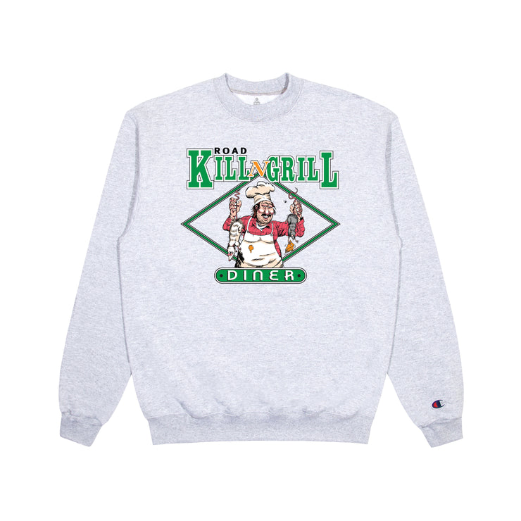 Kill N Grill Heather Grey Crew Sweatshirt
