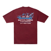 Matty Tow Truck 22 T-Shirt Maroon