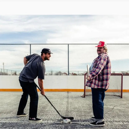 Anchored x Rink Drink Coffee Anchored Coffee Matty Matheson Dean Petty playing hockey