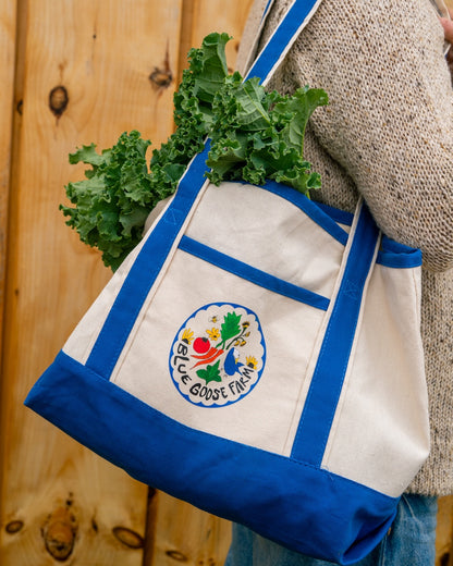Blue Goose Farm Crest Tote Bag