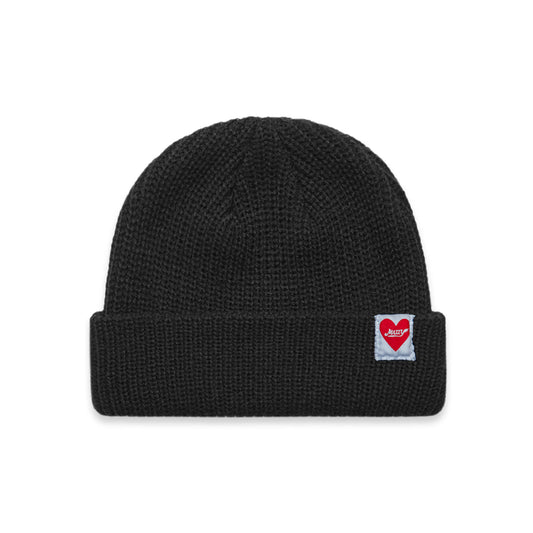 Matty Heart Beanie - Black