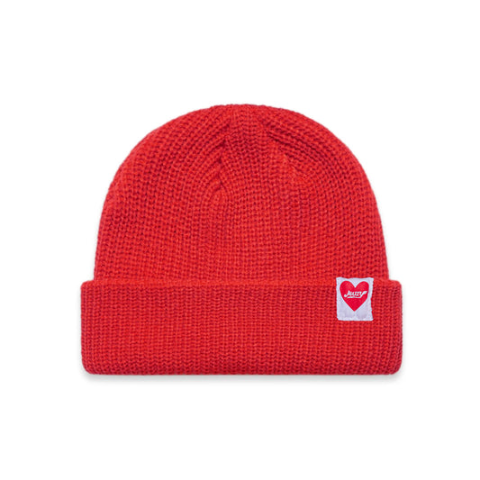 Matty Heart Beanie - Red