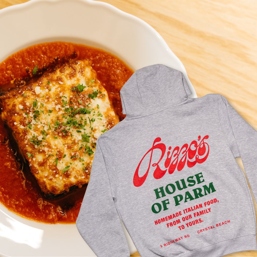 Rizzo's House of Parm Stacked Pullover Hoodie Rizzo's House of Parm Pullover HoodieMatty Matheson