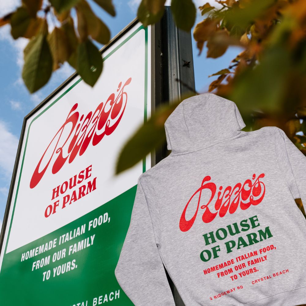 Rizzo's House of Parm Stacked Pullover Hoodie Rizzo's House of Parm Pullover HoodieMatty Matheson