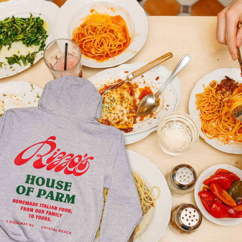 Rizzo's House of Parm Stacked Pullover Hoodie