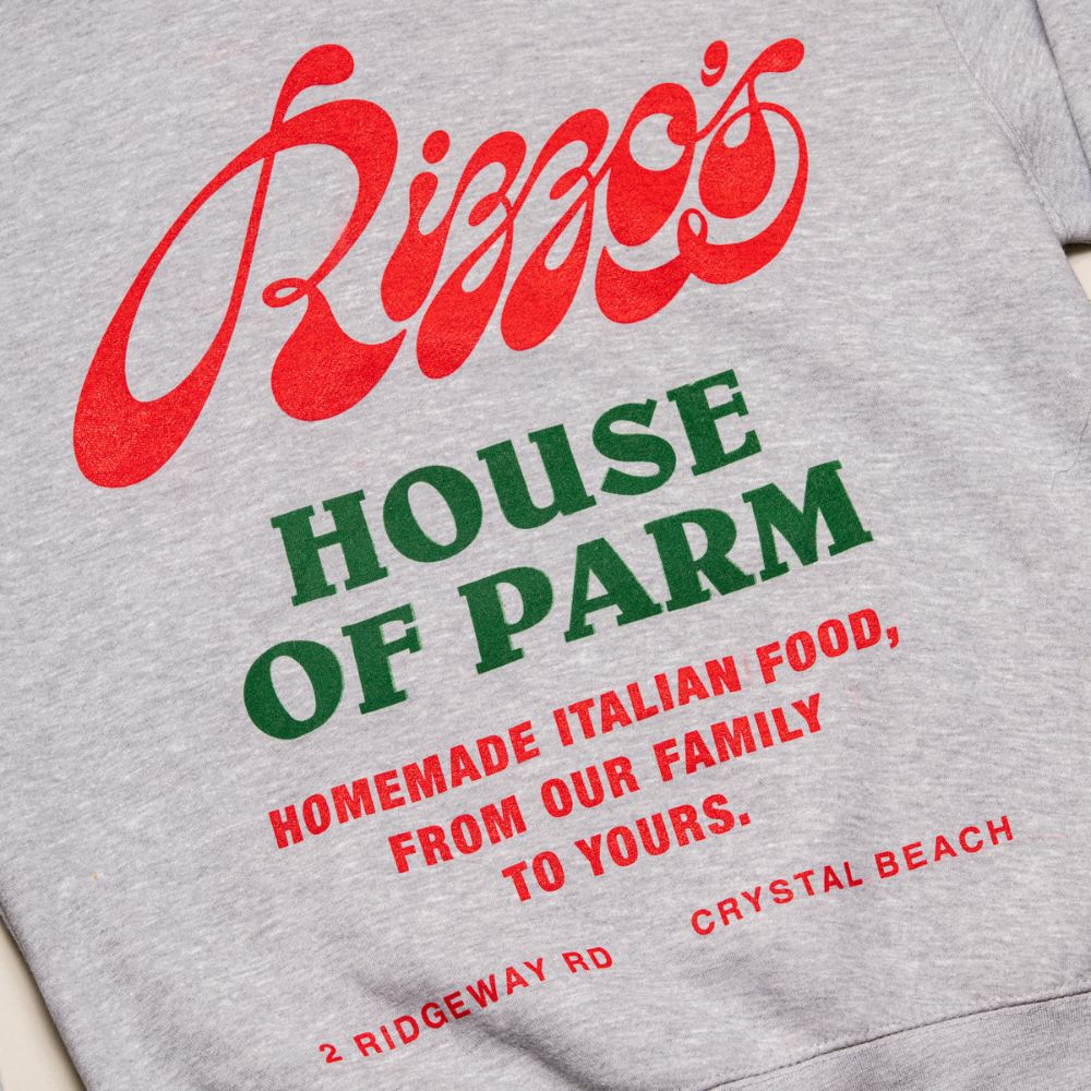 Rizzo's House of Parm Stacked Pullover Hoodie Rizzo's House of Parm Pullover HoodieMatty Matheson