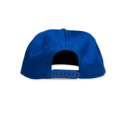 Blue cap back view on a white background
